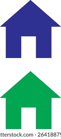 Home icon in clean vector style, representing house, residence, or homepage. Perfect for apps, websites, and real estate projects. Fully editable and scalable Adobe Illustrator EPS file included.