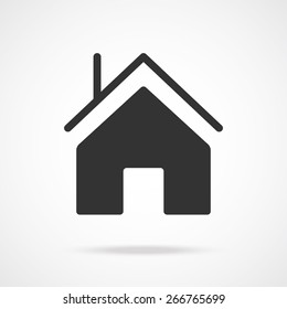 Home icon. Creative graphic design logo element illustration. Isolated on gradient white background.