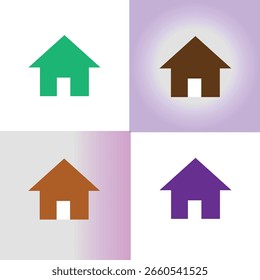 Diseño casero del icono para el uso, Sitio web del negocio ext. en diversos colores