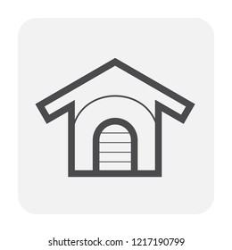 Home icon design, black and outline.