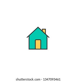 Home icon design. Essential icon vector illustration