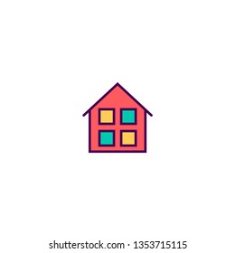 Home icon design. Essential icon vector illustration
