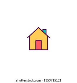 Home icon design. Essential icon vector illustration