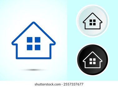 Home icon design illustration, main page icon for mobile and web