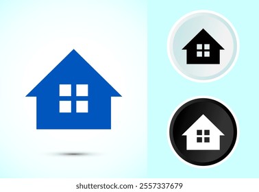 Home icon design illustration, main page icon for mobile and web