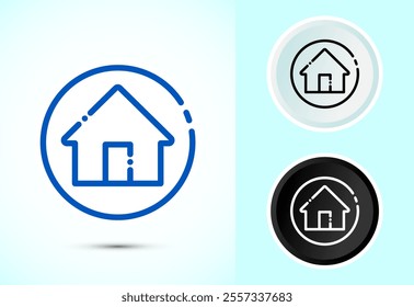 Home icon design illustration, main page icon for mobile and web