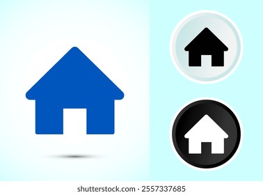 Home icon design illustration, main page icon for mobile and web