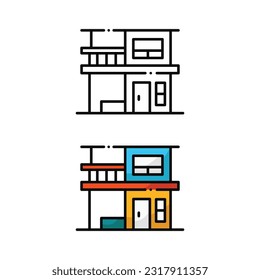 Home icon design in two variation color