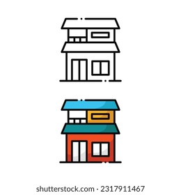 Home icon design in two variation color