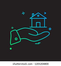 Home icon design vector