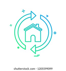 Home icon design vector