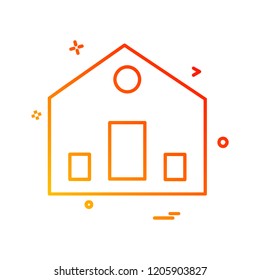 Home icon design vector