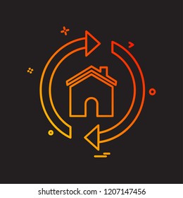Home icon design vector