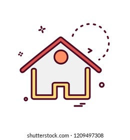 Home icon design vector