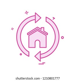Home icon design vector