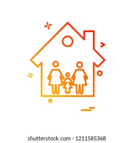 Home icon design vector