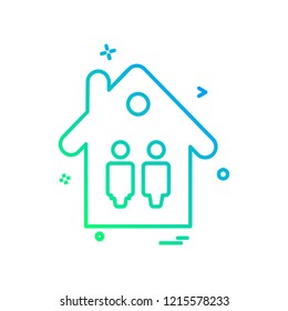 Home icon design vector