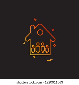 Home icon design vector