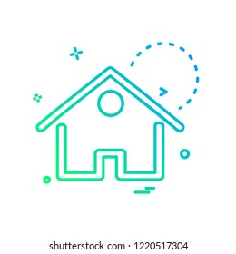 Home icon design vector