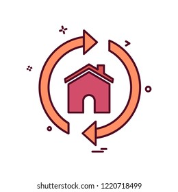 Home icon design vector