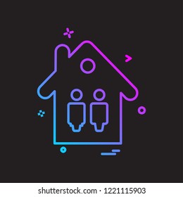 Home icon design vector