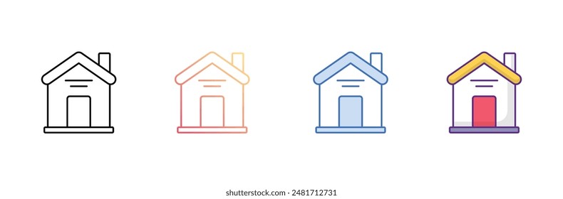 Home icon design with white background stock illustration