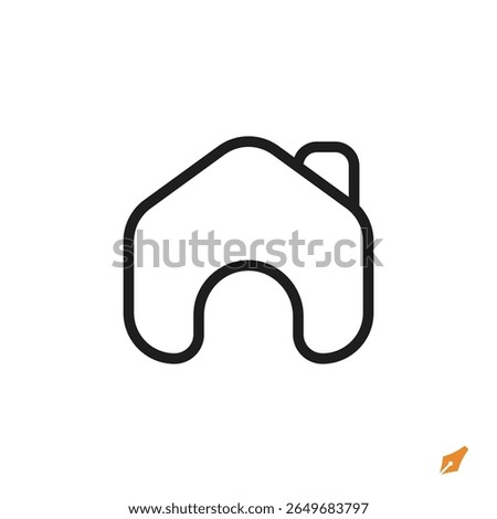 home icon is designed in a visually appealing and easily recognizable style. It’s suitable for various visual needs such as apps, presentations, digital media, or other graphic design projects.