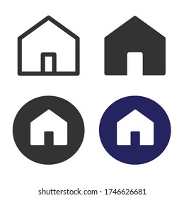 Home icon with different designs - vector illustration