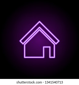 home icon. Elements of Web in neon style icons. Simple icon for websites, web design, mobile app, info graphics