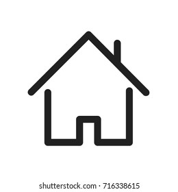 home icon. estate icon. Premium house icon or logo in line style. High quality sign and symbol on a white background. Vector outline pictogram 