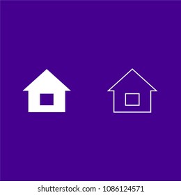 home icon fill and outline vector