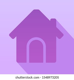 Home icon. Flat art symbol. Vector illustration.