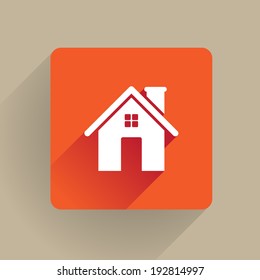 Home icon in flat design