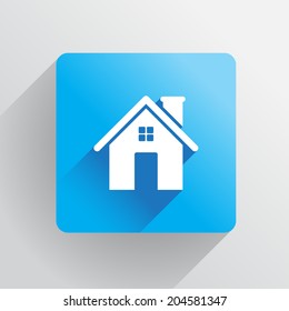 Home icon in flat design