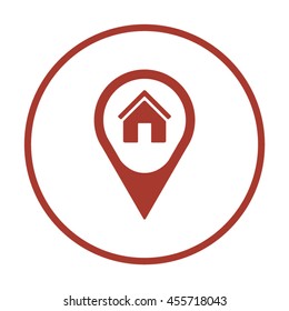 Home  icon. Flat design.