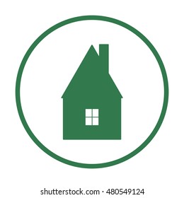 Home icon. Flat design.