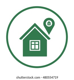 Home icon. Flat design.
