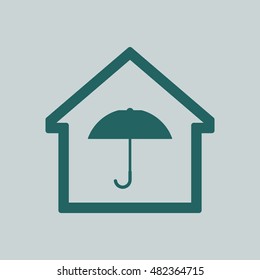 Home  icon. Flat design.