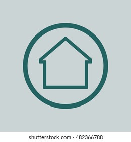 Home  icon. Flat design.