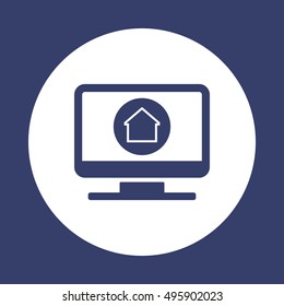Home  icon. Flat design.