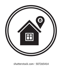 Home icon. Flat design.