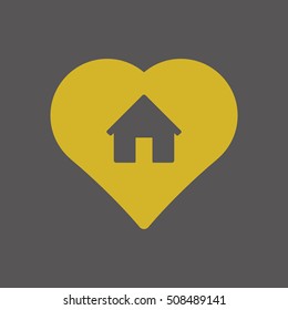 Home  icon.  Flat design.