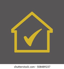Home  icon.  Flat design.