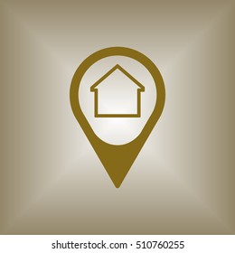 Home  icon.  Flat design.