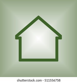 Home  icon. Flat design.