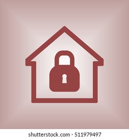 Home  icon. Flat design.