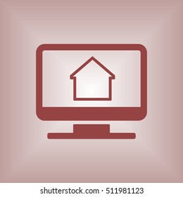 Home  icon. Flat design.