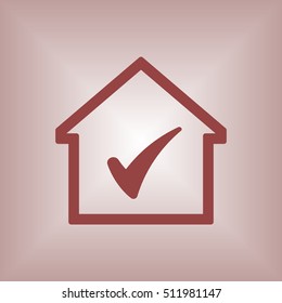 Home  icon.  Flat design.