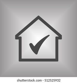 Home  icon.  Flat design.