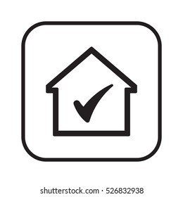 Home  icon.  Flat design.